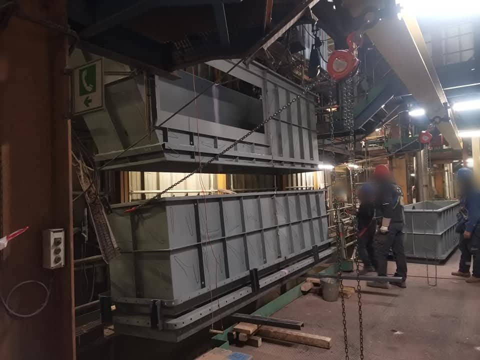 Levage de caissons chaudronnés au palan