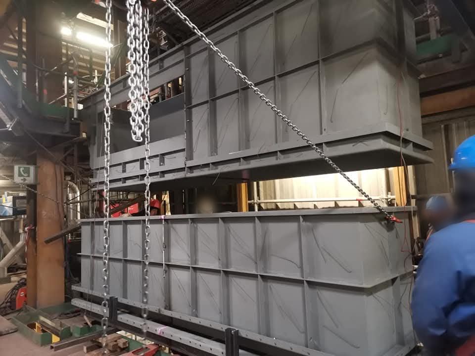 Levage de caissons chaudronnés
